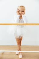 White Velvet L/S Tutu Leotard