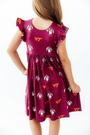 Virginia Tech Maroon Hokie Flutter Twirl Dress