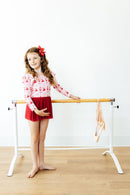 Candy Cane Ballet L/S Twirl Leotard