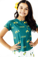 North Dakota State University Green Bison Ruffle Pocket Tee