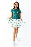 North Dakota State University White Bison Ruffle Twirl Skort