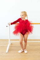 Red Velvet L/S Tutu Leotard