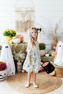 Ghouls Rule 3/4 Sleeve Pocket Twirl Dress