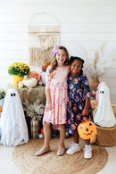 Spooky Sweetheart 3/4 Sleeve Pocket Twirl Dress