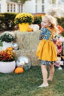 Marigold Moon 3/4 Sleeve Pocket Twirl Dress
