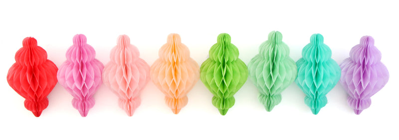 Rainbow Honeycomb Ornaments