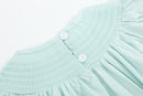 Misty Blue Bunny Smocked Bubble Romper