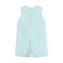 Misty Blue Fuzzy Lamb Shortalls