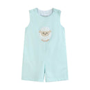 Misty Blue Fuzzy Lamb Shortalls
