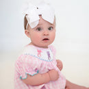 Smocked Pink Bunny Bubble