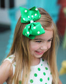 Polka Dot Hair Bow - Alligator Clip - 4.5" : FINAL SALE