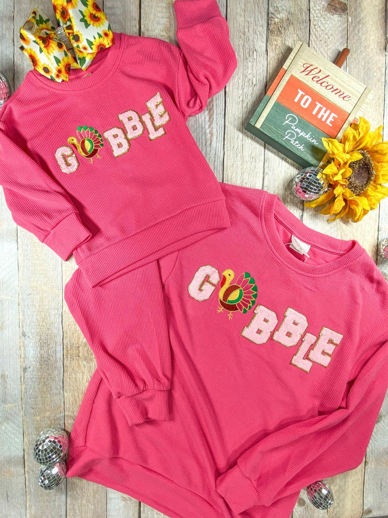 Mommy & Me Gobble Chenille Sweatshirt