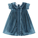 Navy Velvet Holiday Dress