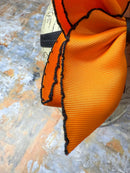 Orange with Black Moonstitch Bow Headband