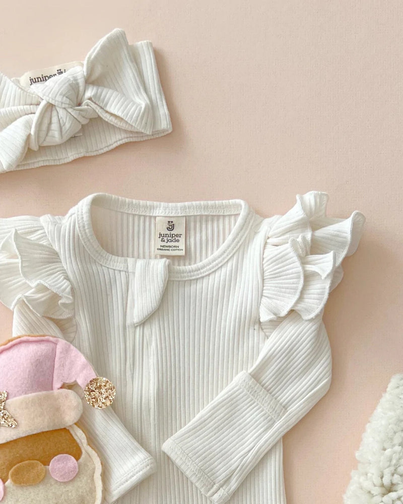 Organic Zip Footie Set | Milk