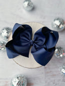 Oversize Grosgrain Hair Bow - Alligator Clip - 5.5"
