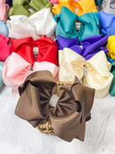 Oversize Rhinestone Hair Bows - Alligator Clip - 5.5"