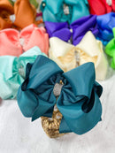 Oversize Rhinestone Hair Bows - Alligator Clip - 5.5"