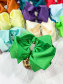 5.5" Oversize Rhinestone Center Knot Hair Bow | Alligator or French Clip