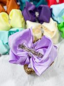 5.5" Oversize Rhinestone Center Knot Hair Bow | Alligator or French Clip
