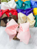 Oversize Rhinestone Hair Bows - Alligator Clip - 5.5"