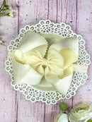 Oversize Scalloped Bow - Headband - 5.5"