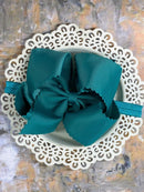 5.5" Oversize Scalloped Hair Bow | Clip or Headband