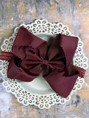 5.5" Oversize Scalloped Hair Bow | Clip or Headband