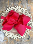 Oversize Scalloped Bow - Headband - 5.5"