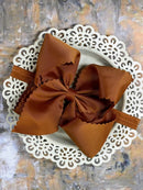 Oversize Scalloped Bow - Headband - 5.5"
