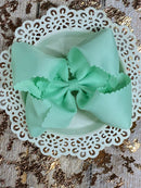 Oversize Scalloped Bows - Alligator Clip - 5.5"