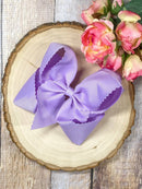 Oversize Scalloped Bows - Alligator Clip - 5.5"