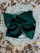 Oversize Scalloped Bows - Alligator Clip - 5.5"