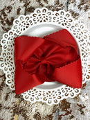 Oversize Scalloped Bows - Alligator Clip - 5.5"