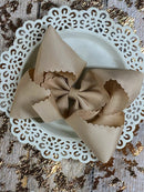 Oversize Scalloped Bows - Alligator Clip - 5.5"