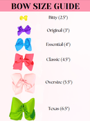 6.5" Texas Size Grosgrain Hair Bow | Alligator or French Clip