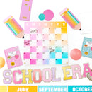 School Themed Giant Confetti - Patches, lockers, rainbow pencils and more