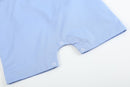 Periwinkle Blue Crosses Smocked Jon Jon
