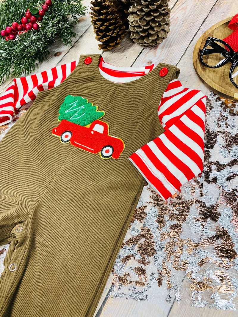 Picking up the Christmas Tree Infant Boys Onesie