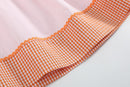 Pink and Orange Gingham Boo Smocked Bishop Dress