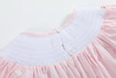 Pink and Orange Gingham Boo Smocked Bishop Dress