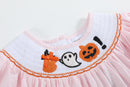 Pink and Orange Gingham Boo Smocked Bishop Dress