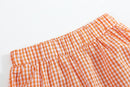 Pink and Orange Gingham Boo Smocked Dress and Bloomer Set