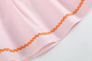Pink and Orange Gingham Boo Smocked Dress and Bloomer Set