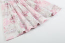 Pink and White Peony Bunny Smocked Bishop Dress