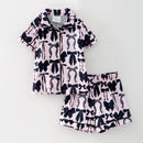 Pink Bow Pajama Set | Mom & Me Preppy Matching Summer PJs