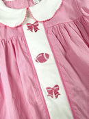 Pink Bows & Footballs Girls Dress