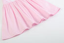 Pink Bunny Ruffle Shoulder Dress