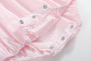 Pink Christmas Smocked Bubble Romper