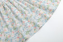 Pink Floral Print Smocked Flutter Dress